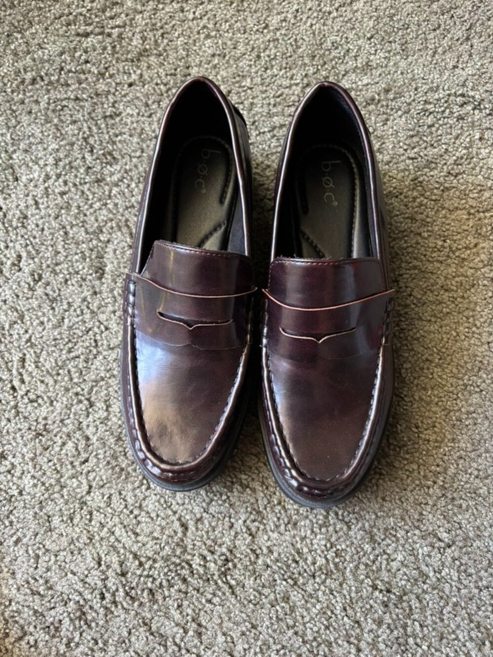 boc Women's Dark Brown Patent Leather Moccasins - Picture 5 of 13